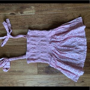 Pink cropped sway top